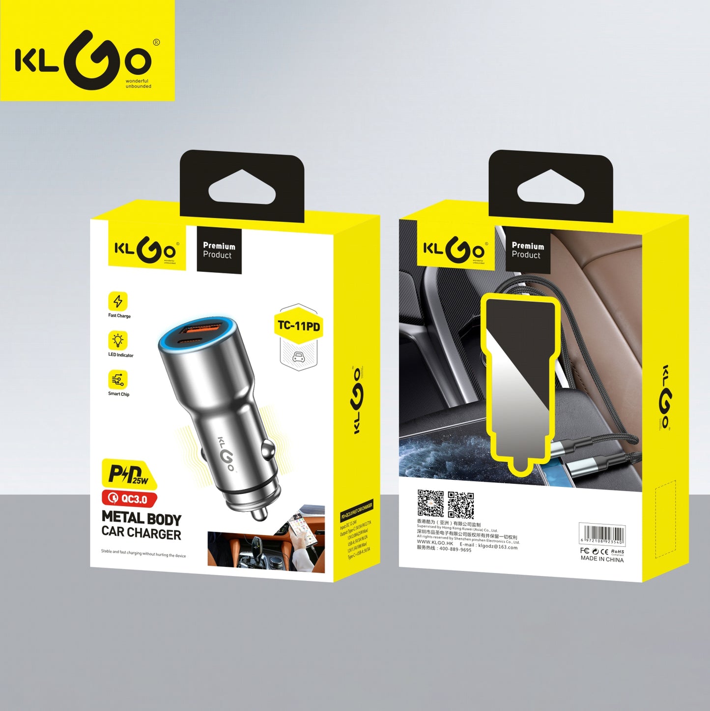 Полнач за во автомобил KLGO 25W