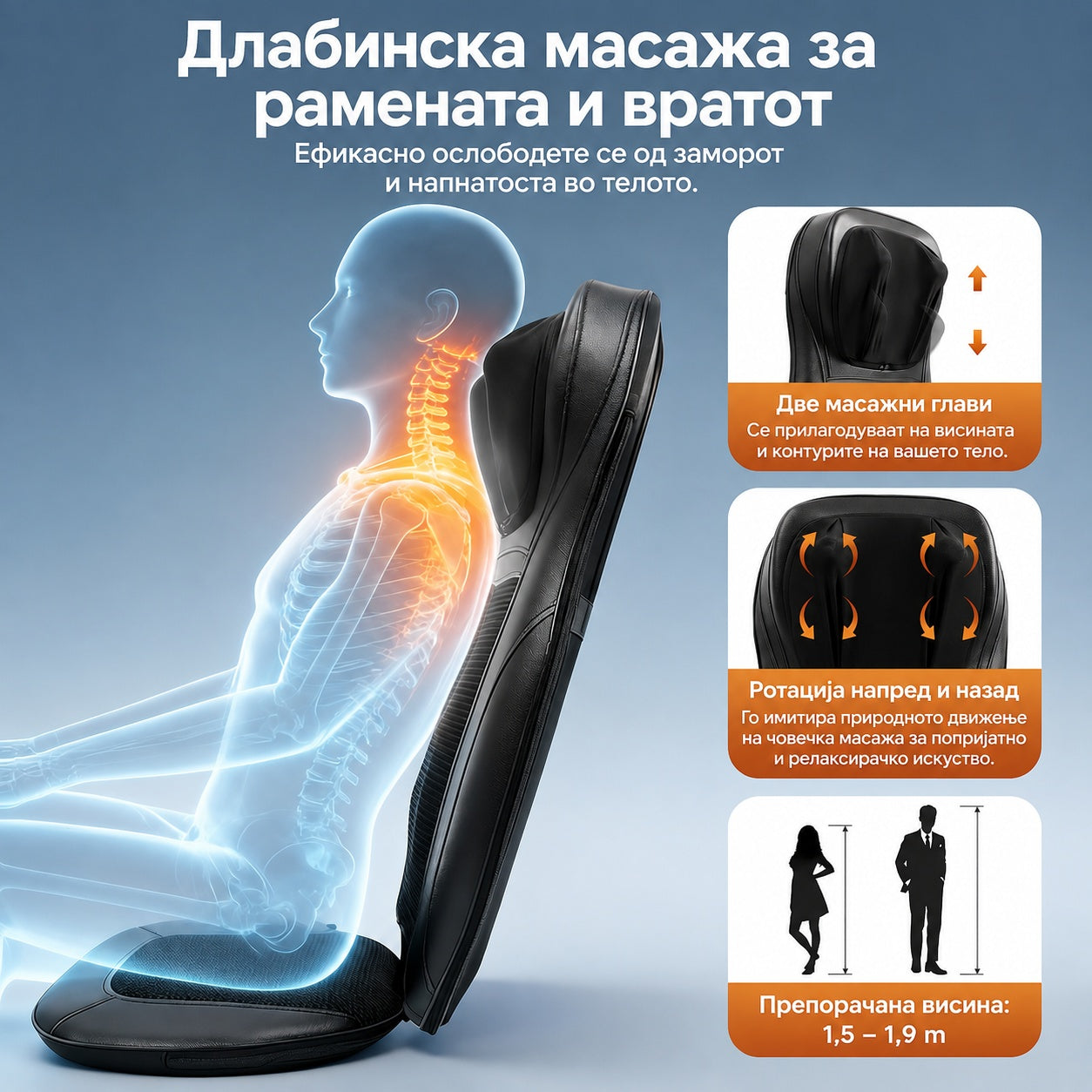 Shiatsu масажер за стол MDHL
