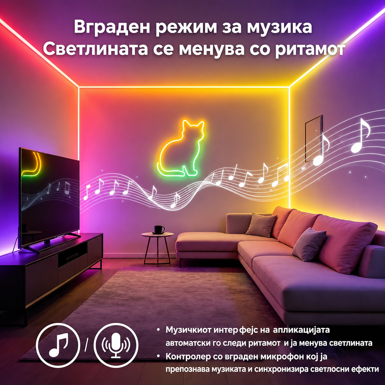 RGB-IC Неонска LED Трака 5М
