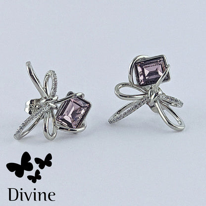 divine obetki purple bow ties