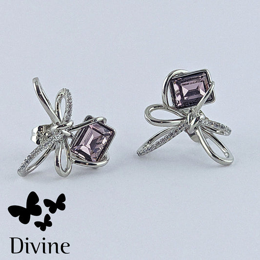 divine obetki purple bow ties