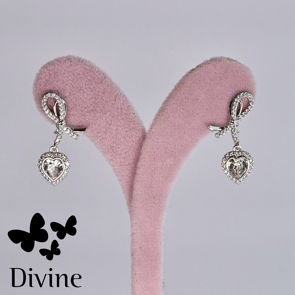 divine obetki crystal love bow