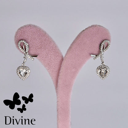 divine obetki crystal love bow