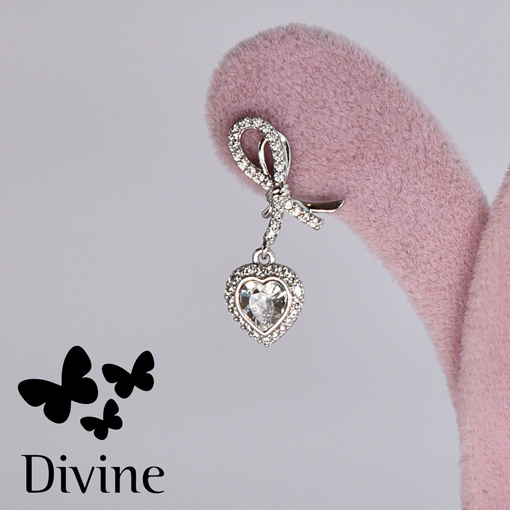 divine obetki crystal love bow