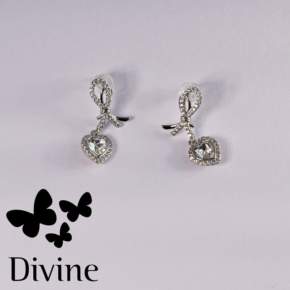 divine obetki crystal love bow
