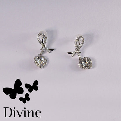 divine obetki crystal love bow