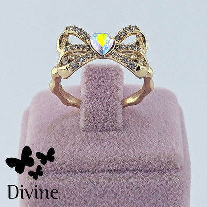 divine prsten golden bow tie